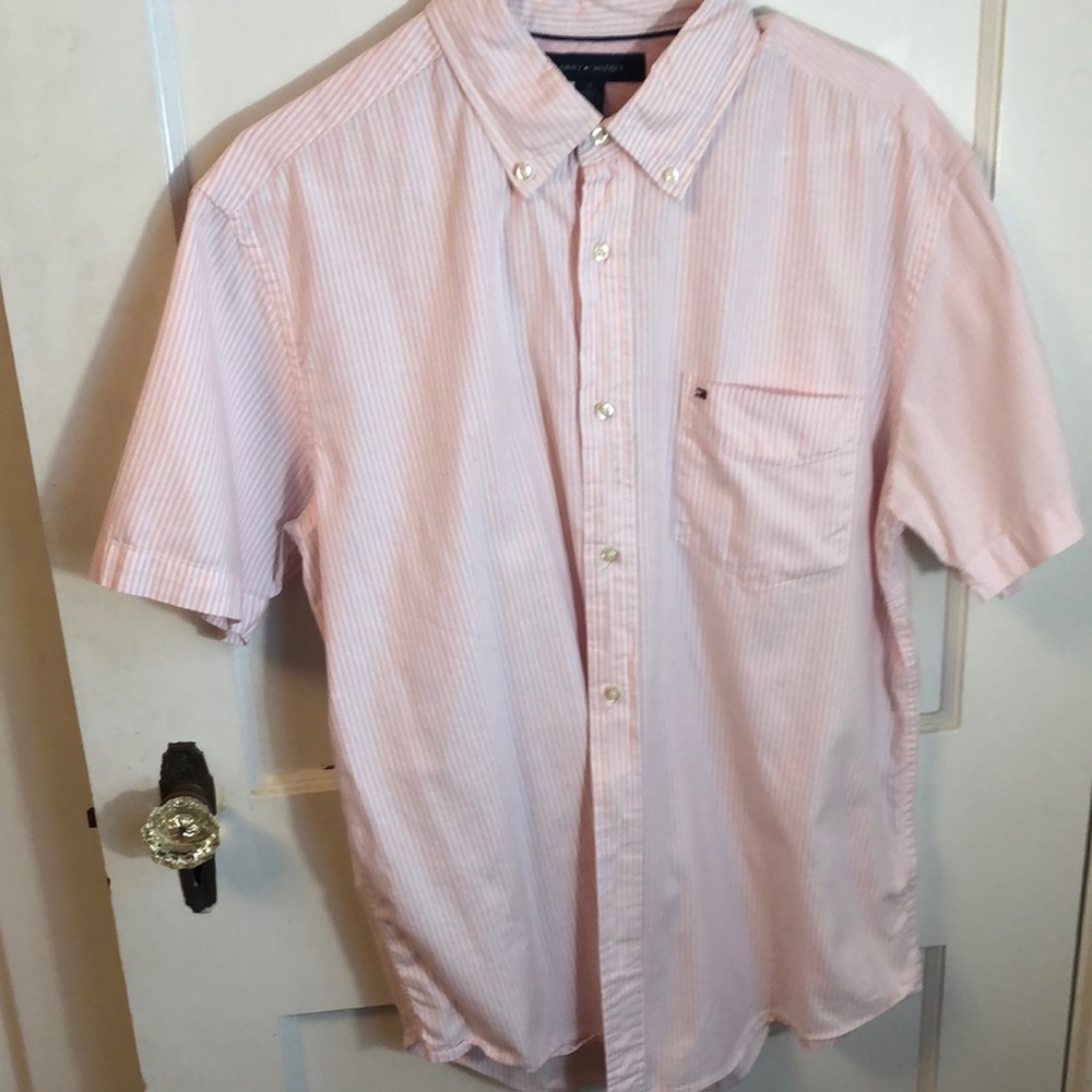 Tommy Hilfiger Pink Short Sleeve burton down